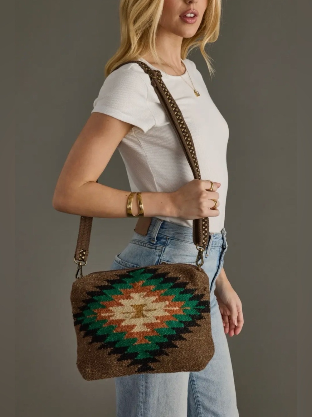 Panache Apparel Co. Brown & Multicolored
Western Crossbody